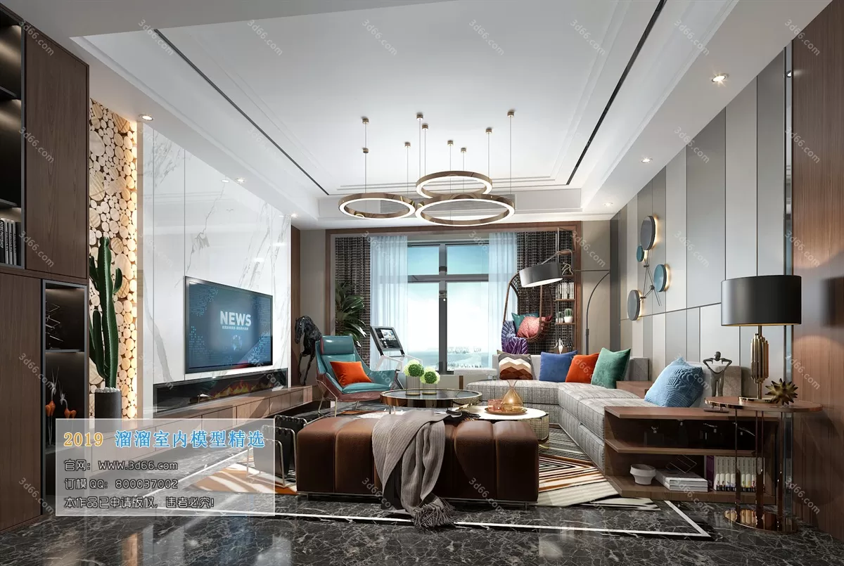 LIVING ROOM 3D MODELS – A150-Modern style – 148 LIVING ROOM 3D MODELS – A150-Modern style – 148