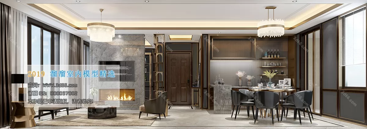 LIVING ROOM 3D MODELS – B003-Postmodern style – 158 LIVING ROOM 3D MODELS – B003-Postmodern style – 158