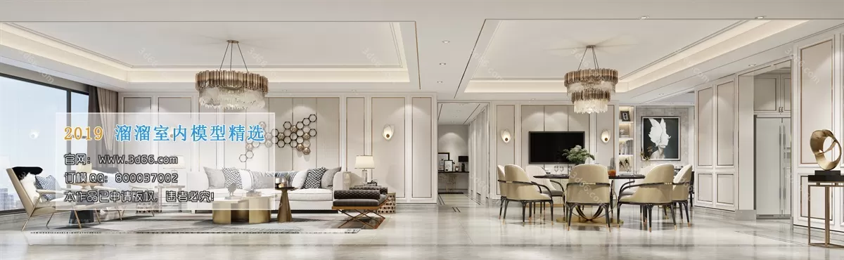 LIVING ROOM 3D MODELS – B025-Postmodern style – 180 LIVING ROOM 3D MODELS – B025-Postmodern style – 180