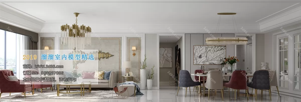 LIVING ROOM 3D MODELS – B029-Postmodern style – 184 LIVING ROOM 3D MODELS – B029-Postmodern style – 184