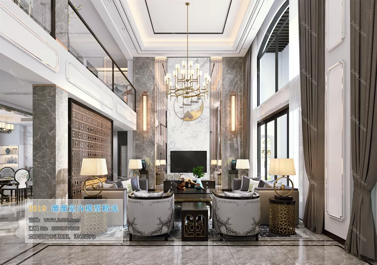 LIVING ROOM 3D MODELS – C002-Chinese style – 201