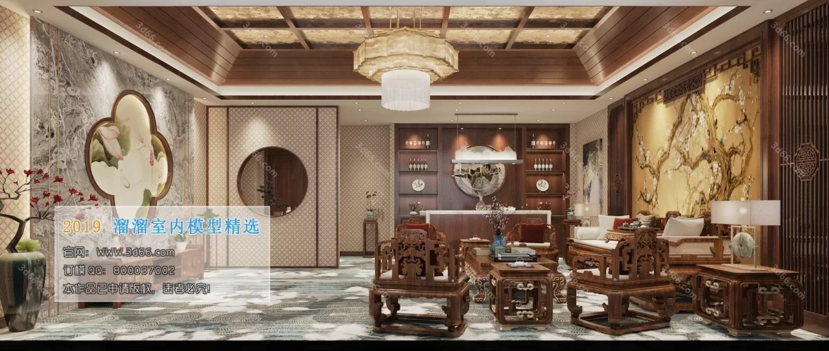 LIVING ROOM 3D MODELS – C012-Chinese style – 210