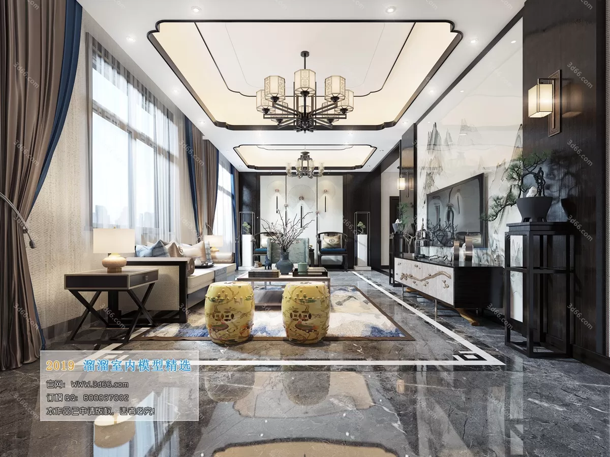 LIVING ROOM 3D MODELS – C023-Chinese style – 221 LIVING ROOM 3D MODELS – C023-Chinese style – 221