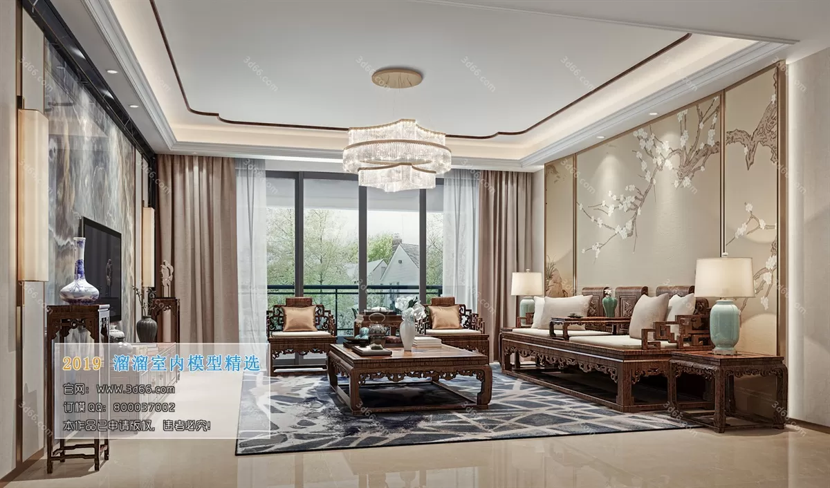 LIVING ROOM 3D MODELS – C028-Chinese style – 226