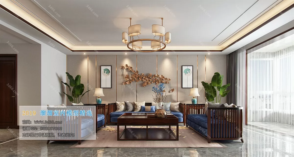 LIVING ROOM 3D MODELS – C033-Chinese style – 231 LIVING ROOM 3D MODELS – C033-Chinese style – 231