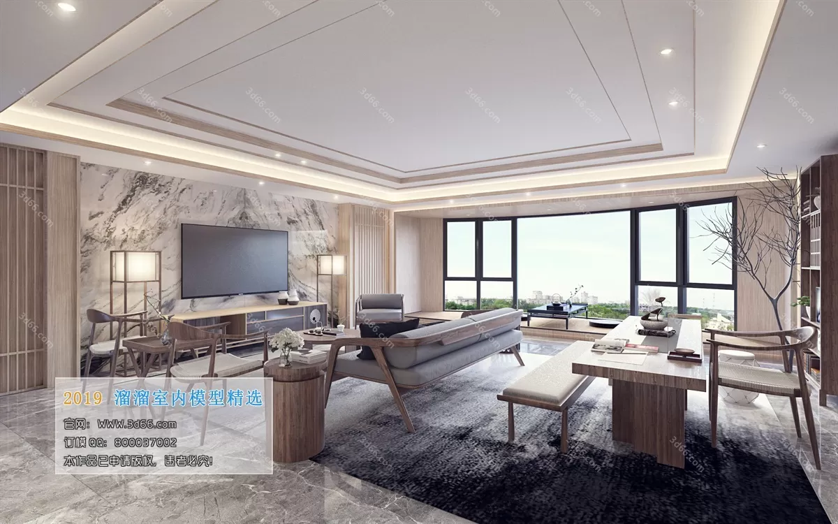 LIVING ROOM 3D MODELS – C036-Chinese style – 234 LIVING ROOM 3D MODELS – C036-Chinese style – 234