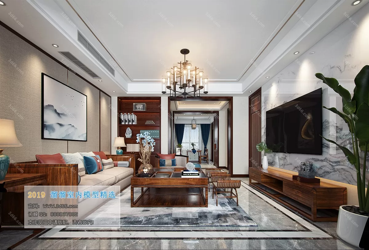 LIVING ROOM 3D MODELS – C040-Chinese style – 238 LIVING ROOM 3D MODELS – C040-Chinese style – 238