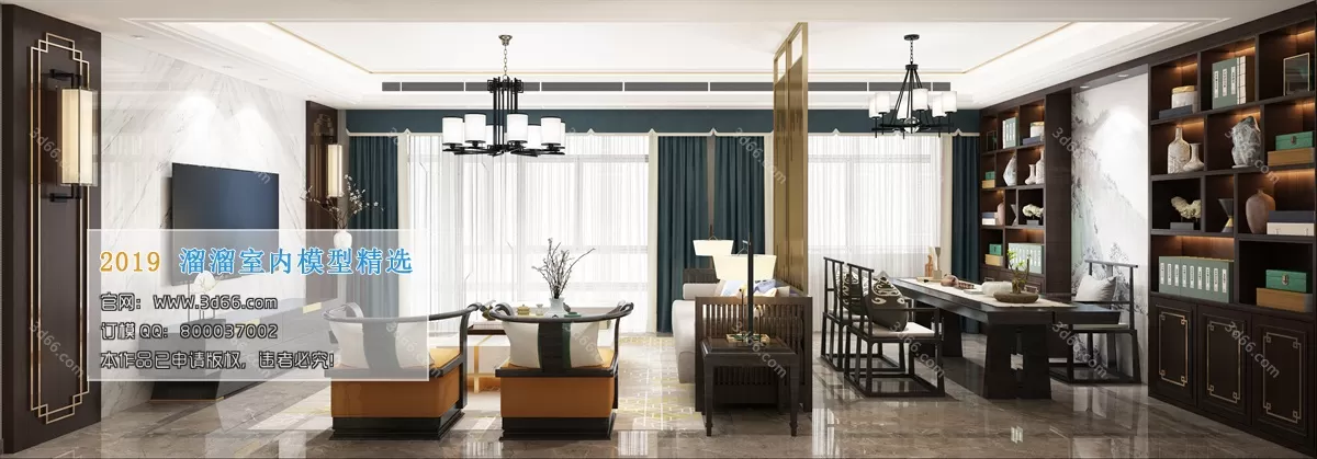 LIVING ROOM 3D MODELS – C043-Chinese style – 241 LIVING ROOM 3D MODELS – C043-Chinese style – 241