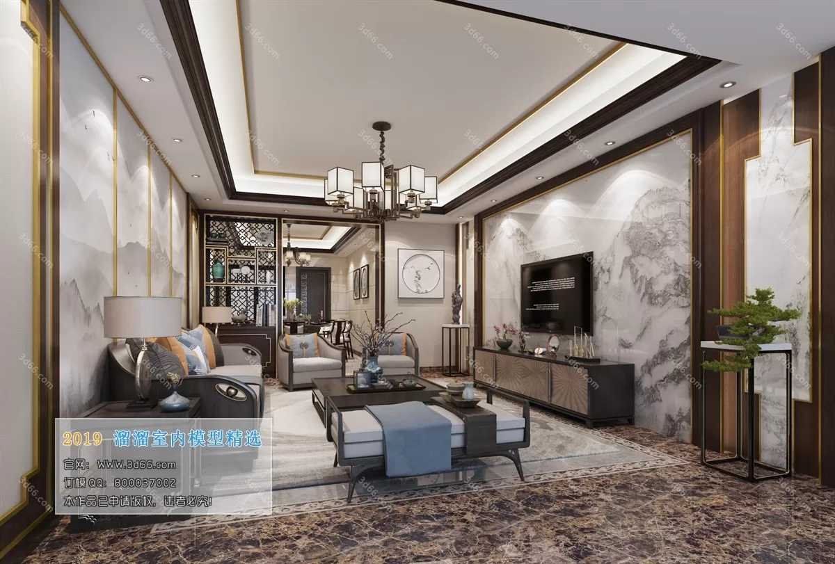 LIVING ROOM 3D MODELS – C045-Chinese style – 243 LIVING ROOM 3D MODELS – C045-Chinese style – 243
