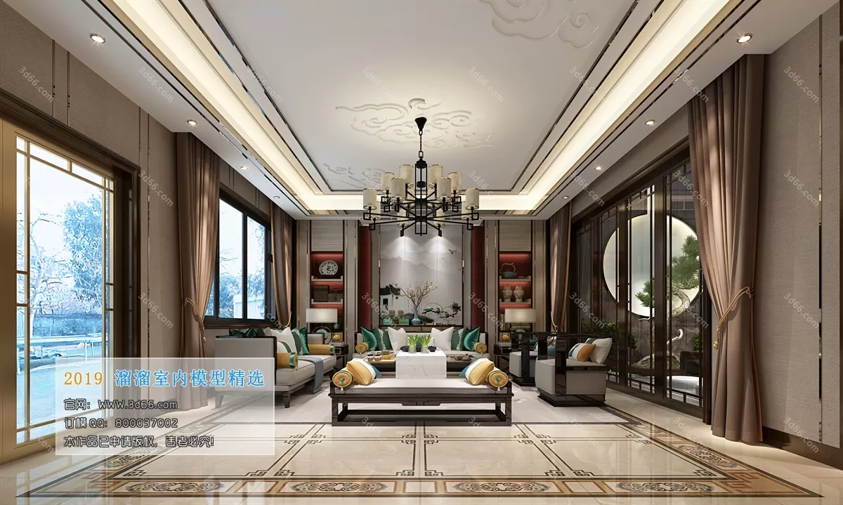 LIVING ROOM 3D MODELS – C056-Chinese style – 253