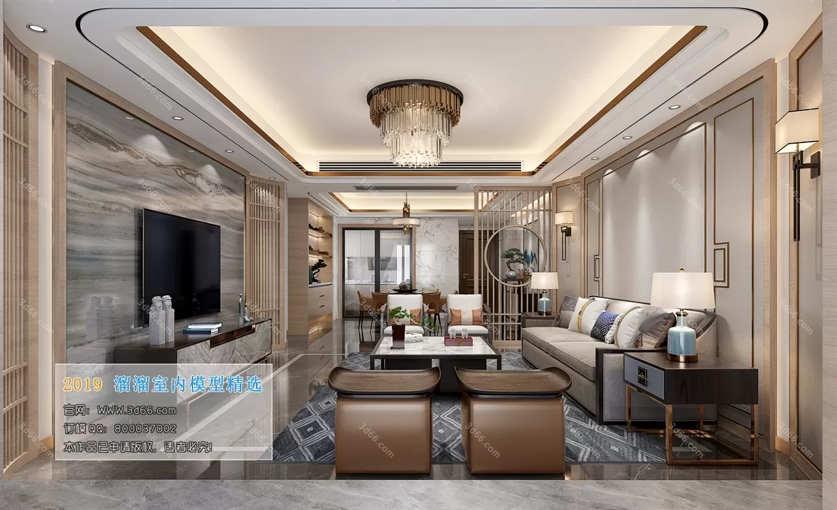 LIVING ROOM 3D MODELS – C058-Chinese style – 255 LIVING ROOM 3D MODELS – C058-Chinese style – 255