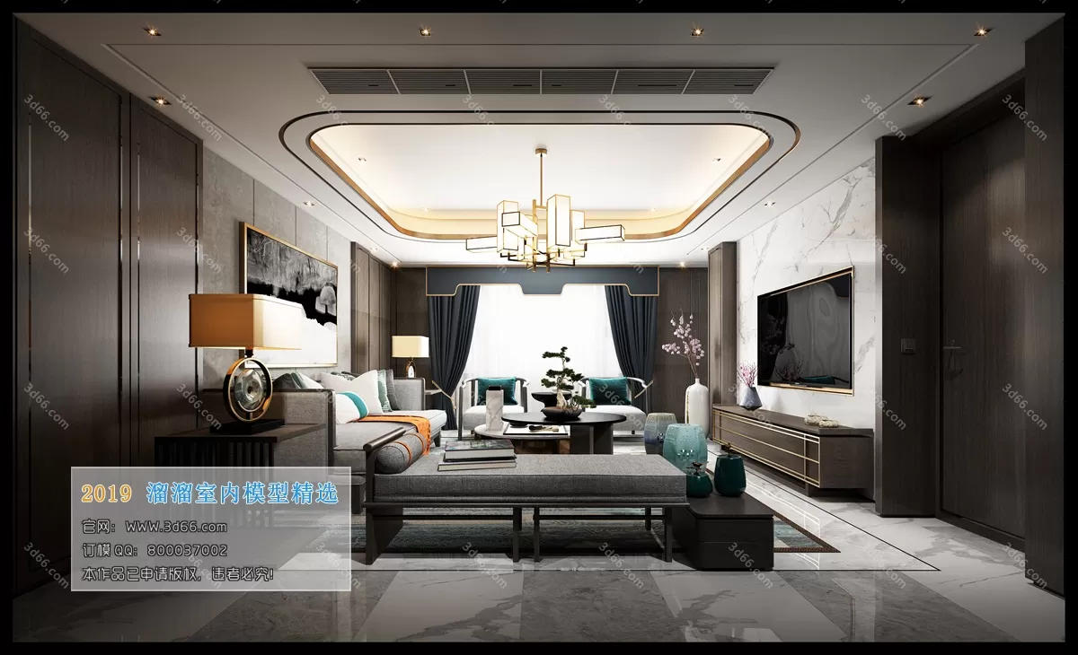 LIVING ROOM 3D MODELS – C064-Chinese style – 260 LIVING ROOM 3D MODELS – C064-Chinese style – 260