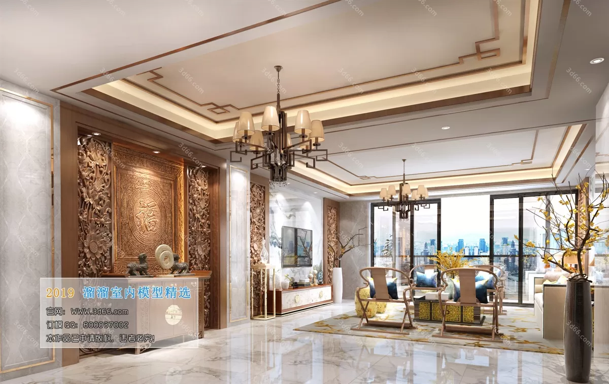 LIVING ROOM 3D MODELS – C067-Chinese style – 263 LIVING ROOM 3D MODELS – C067-Chinese style – 263