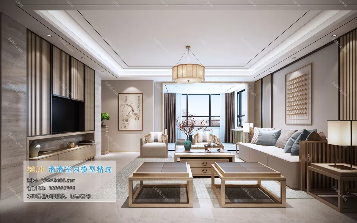 LIVING ROOM 3D MODELS – C074-Chinese style – 269