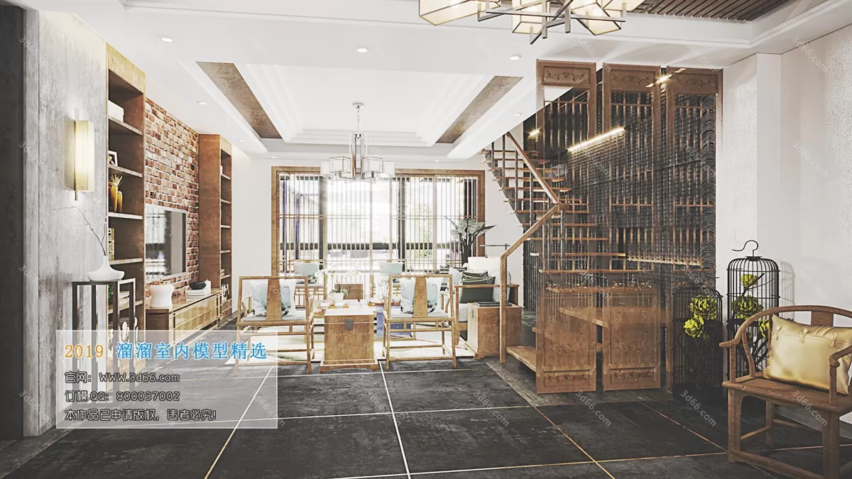 LIVING ROOM 3D MODELS – C097-Chinese style-Corona – 292 LIVING ROOM 3D MODELS – C097-Chinese style-Corona – 292