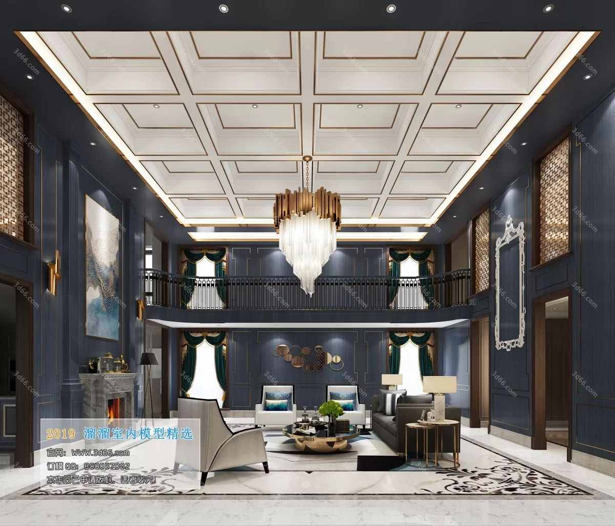 LIVING ROOM 3D MODELS – D001-European style – 299 LIVING ROOM 3D MODELS – D001-European style – 299