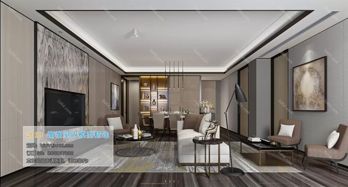 LIVING ROOM 3D MODELS – A031-Modern style – 31