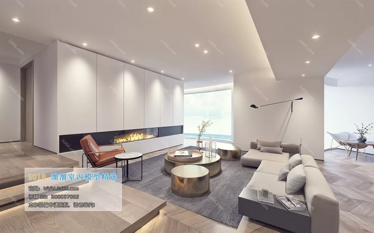 LIVING ROOM 3D MODELS – A050-Modern style – 50