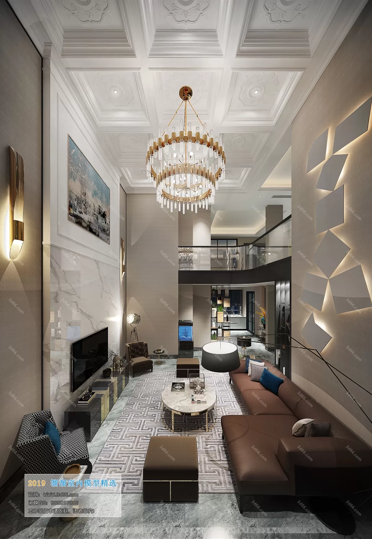 LIVING ROOM 3D MODELS – A061-Modern style – 61