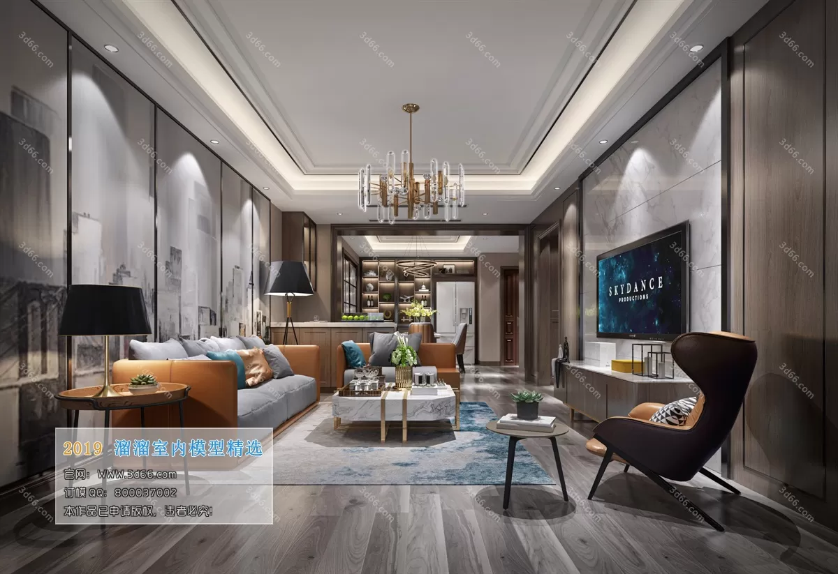 LIVING ROOM 3D MODELS – A068-Modern style – 68 LIVING ROOM 3D MODELS – A068-Modern style – 68