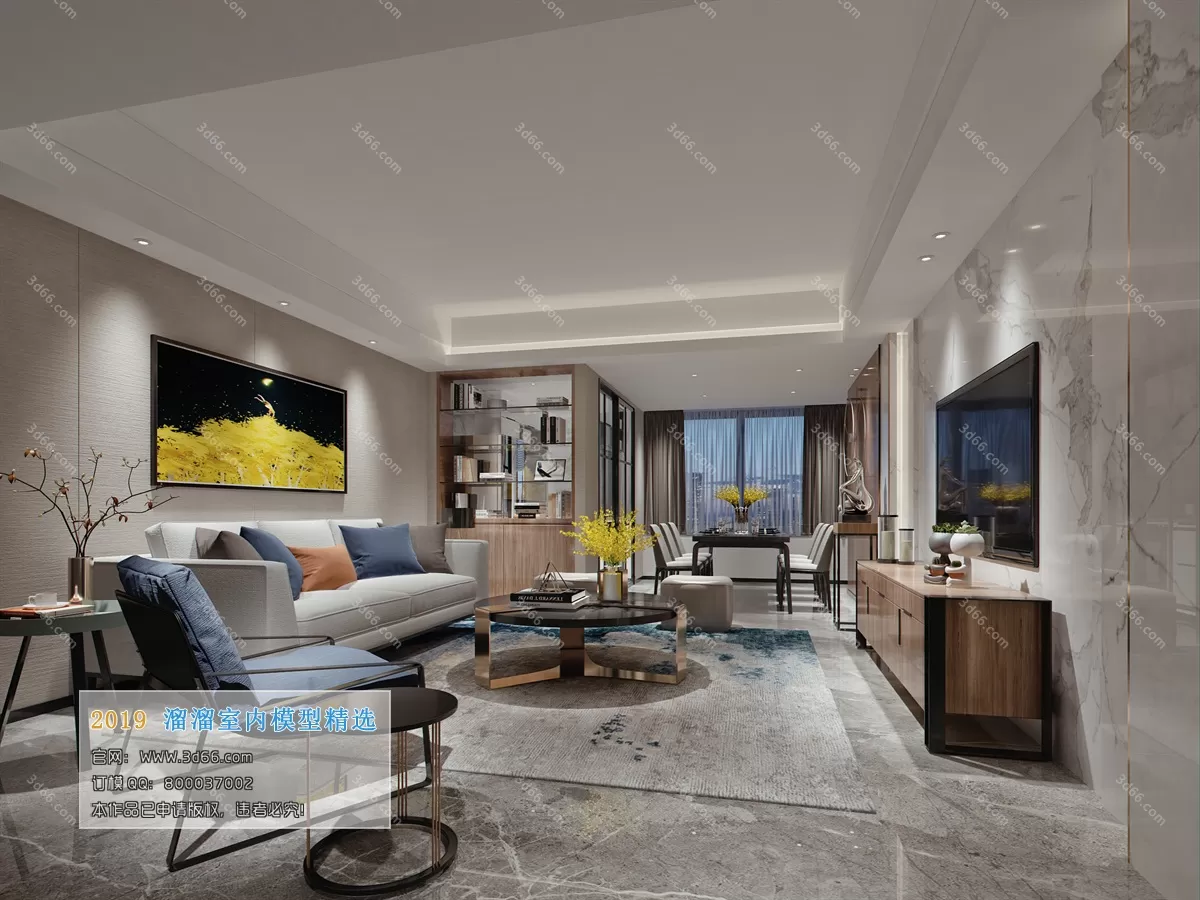 LIVING ROOM 3D MODELS – A071-Modern style – 71 LIVING ROOM 3D MODELS – A071-Modern style – 71