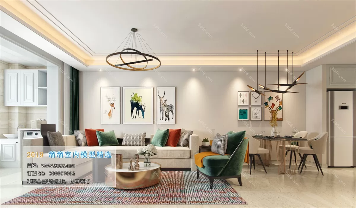 LIVING ROOM 3D MODELS – A074-Modern style – 73 LIVING ROOM 3D MODELS – A074-Modern style – 73