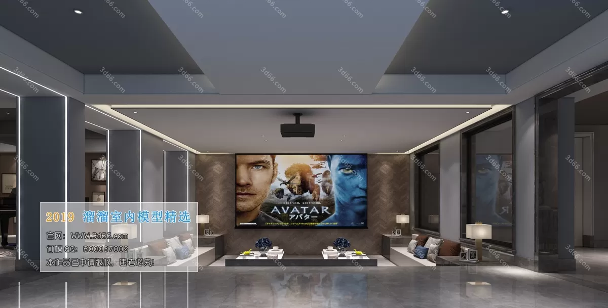 LIVING ROOM 3D MODELS – A080-Modern style – 79 LIVING ROOM 3D MODELS – A080-Modern style – 79