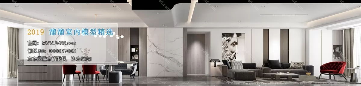 LIVING ROOM 3D MODELS – A087-Modern style – 86 LIVING ROOM 3D MODELS – A087-Modern style – 86