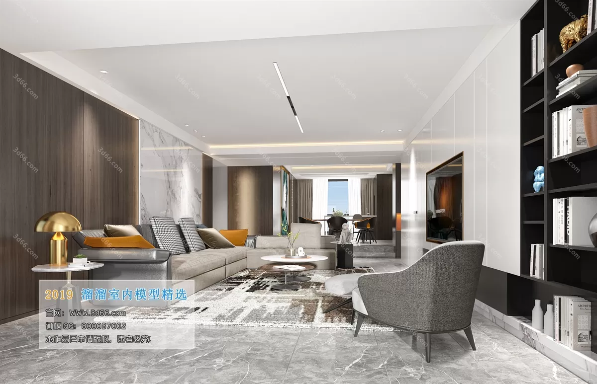 LIVING ROOM 3D MODELS – A088-Modern style – 87 LIVING ROOM 3D MODELS – A088-Modern style – 87