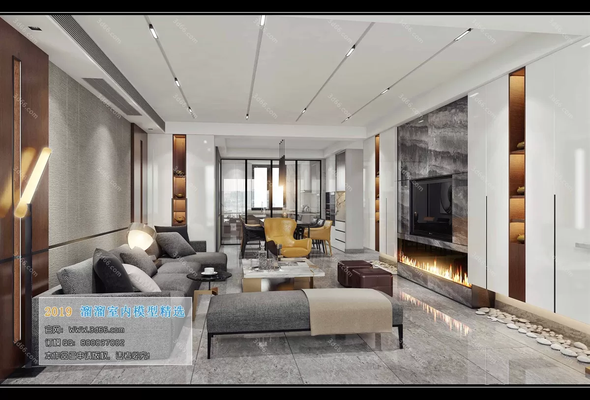 LIVING ROOM 3D MODELS – A090-Modern style – 89 LIVING ROOM 3D MODELS – A090-Modern style – 89