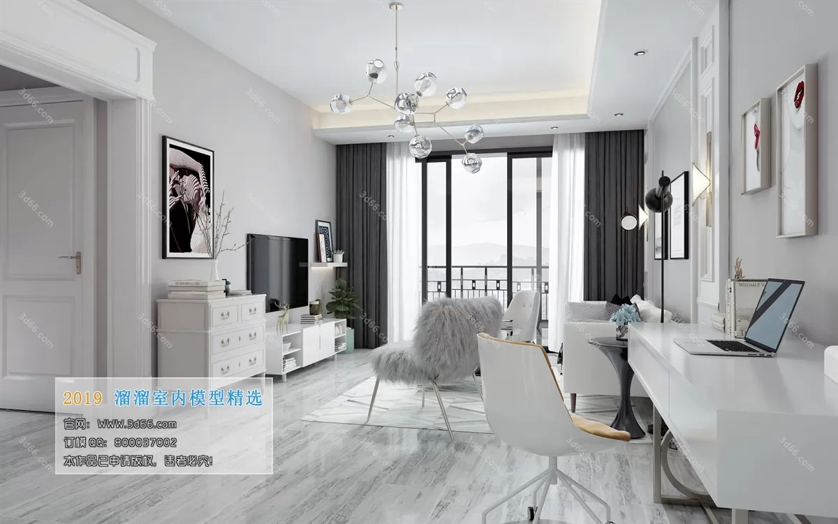 LIVING ROOM 3D MODELS – A096-Modern style – 95 LIVING ROOM 3D MODELS – A096-Modern style – 95