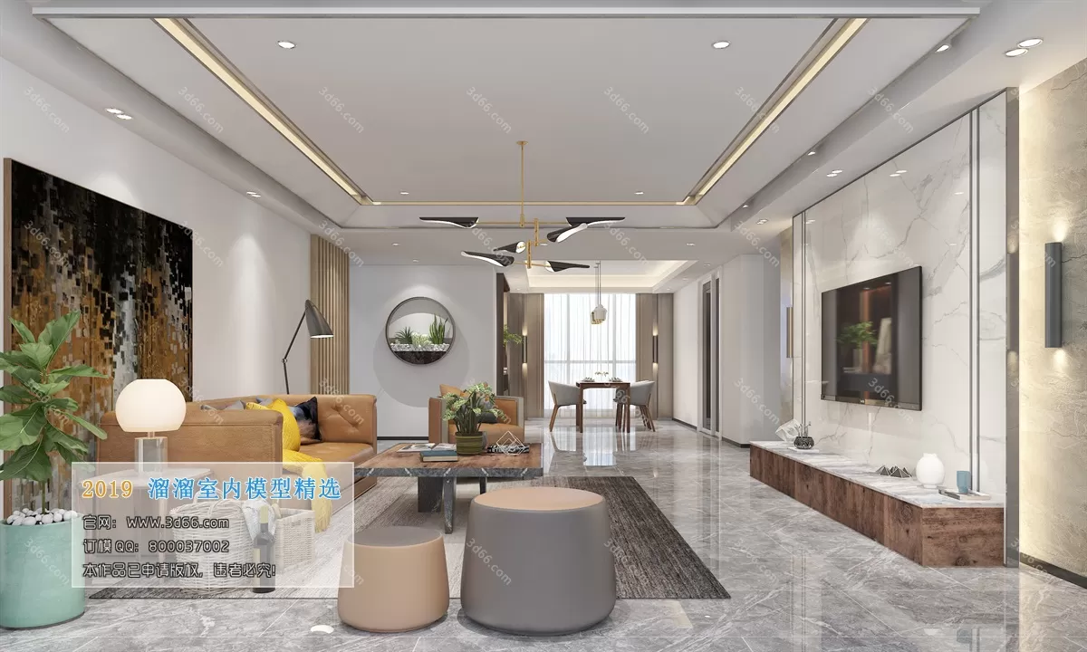 LIVING ROOM 3D MODELS – A099-Modern style – 98 LIVING ROOM 3D MODELS – A099-Modern style – 98