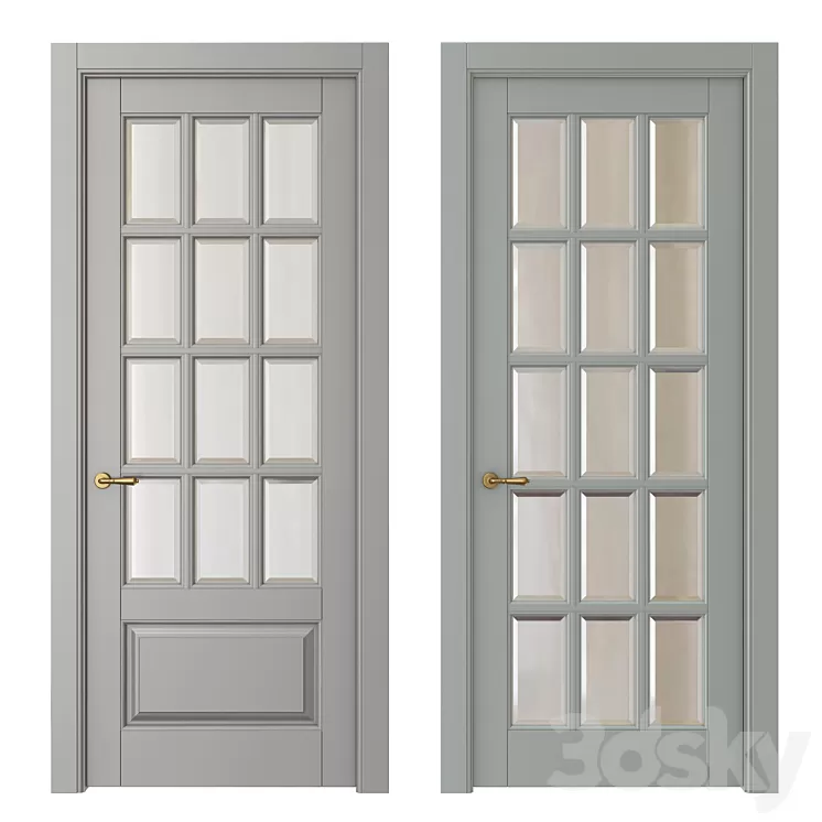 Interior classic doors 3D Model