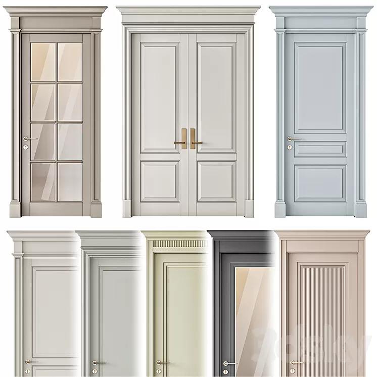 Interior Doors 016 3D Model Free Download