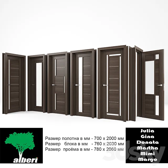 Interior doors “ALBERI” 3D Model