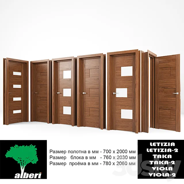 Interior doors “ALBERI” 3D Model