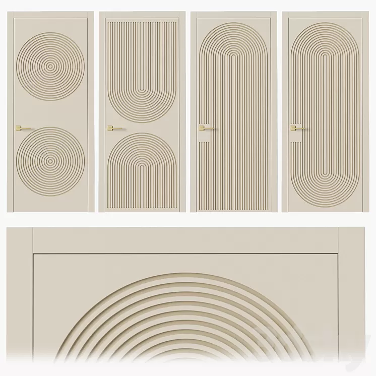 Interior doors milled 8 3D Model Free Download