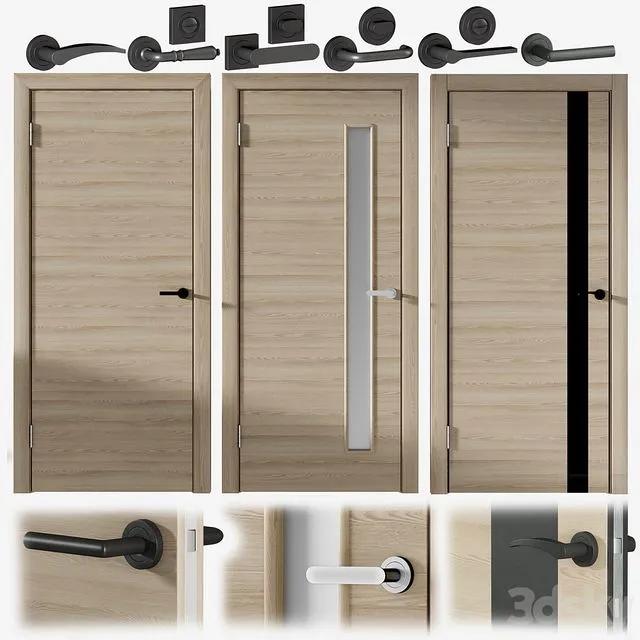 Interior doors with locks included Hardflex 3D Model