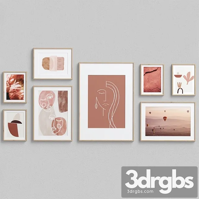 Interior Picture Frames Set 13 3D Model Download