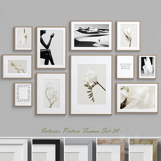 Interior Picture Frames Set-34 3D Model