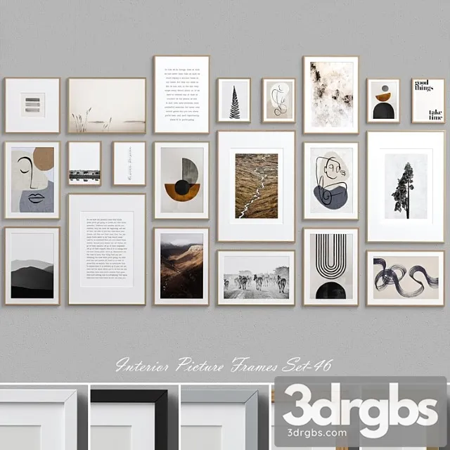 Interior picture frames set-46 3D Model Download