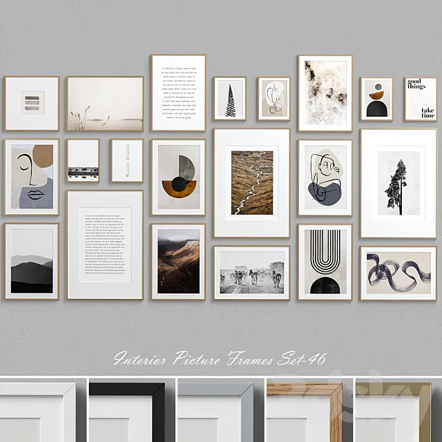 Interior Picture Frames Set-46 3D Model