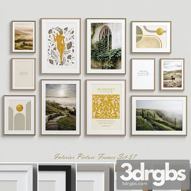 Interior picture frames set-57 3D Model Download