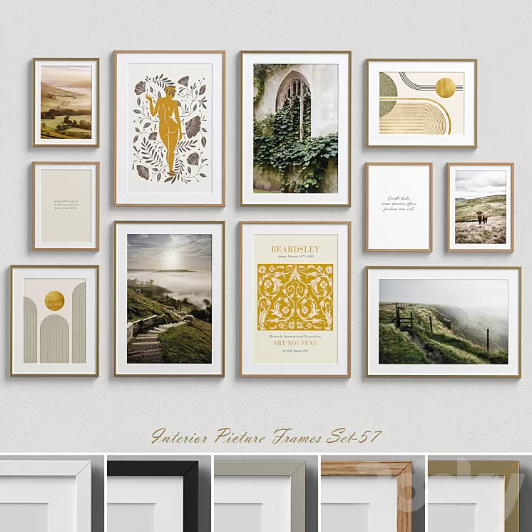 Interior Picture Frames Set-57 3D Model