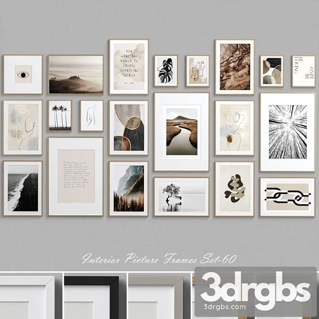 Interior picture frames set-60 3D Model Download