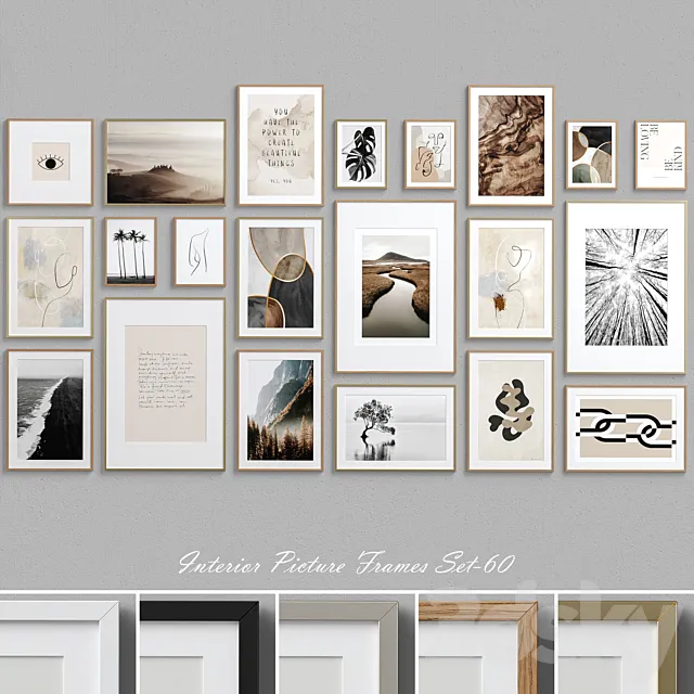 Interior Picture Frames Set-60 3DModel