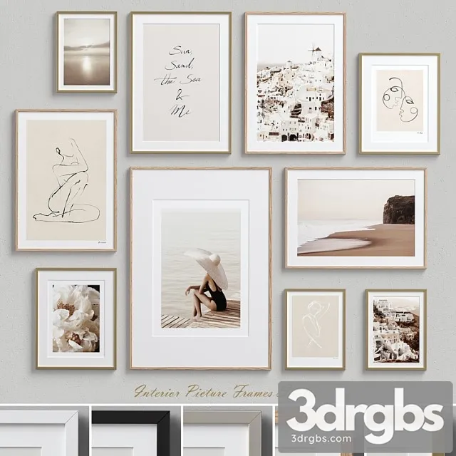 Interior picture frames set-63 3D Model Download