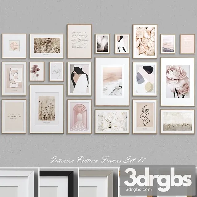 Interior Picture Frames Set 71 3D Model Download
