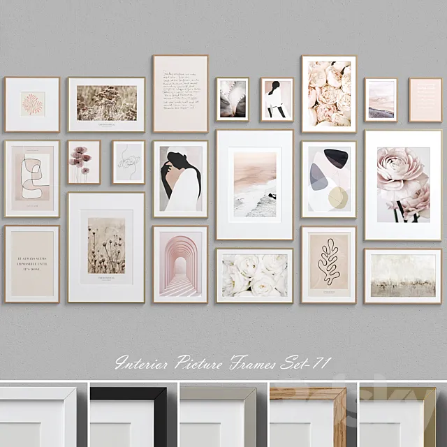 Interior Picture Frames Set-71 3D Model