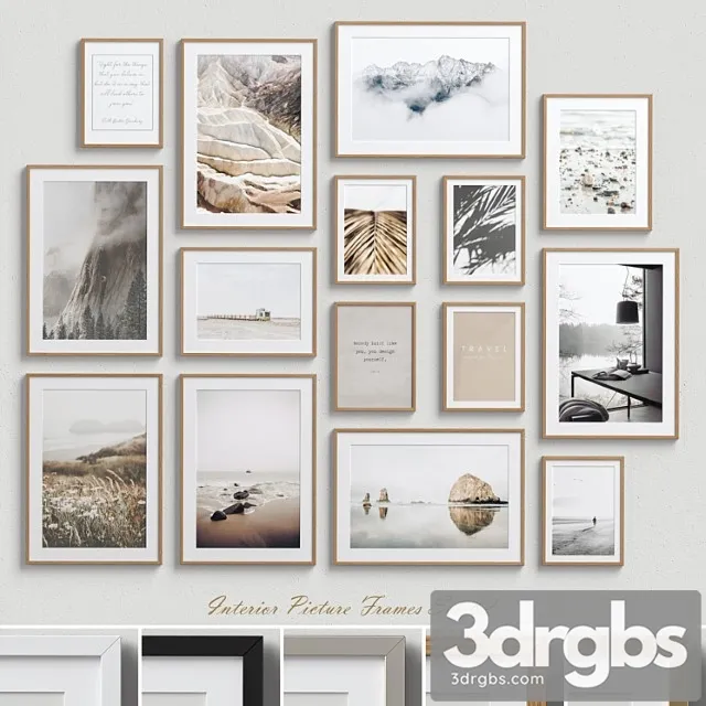 Interior Picture Frames Set 82 3D Model Download